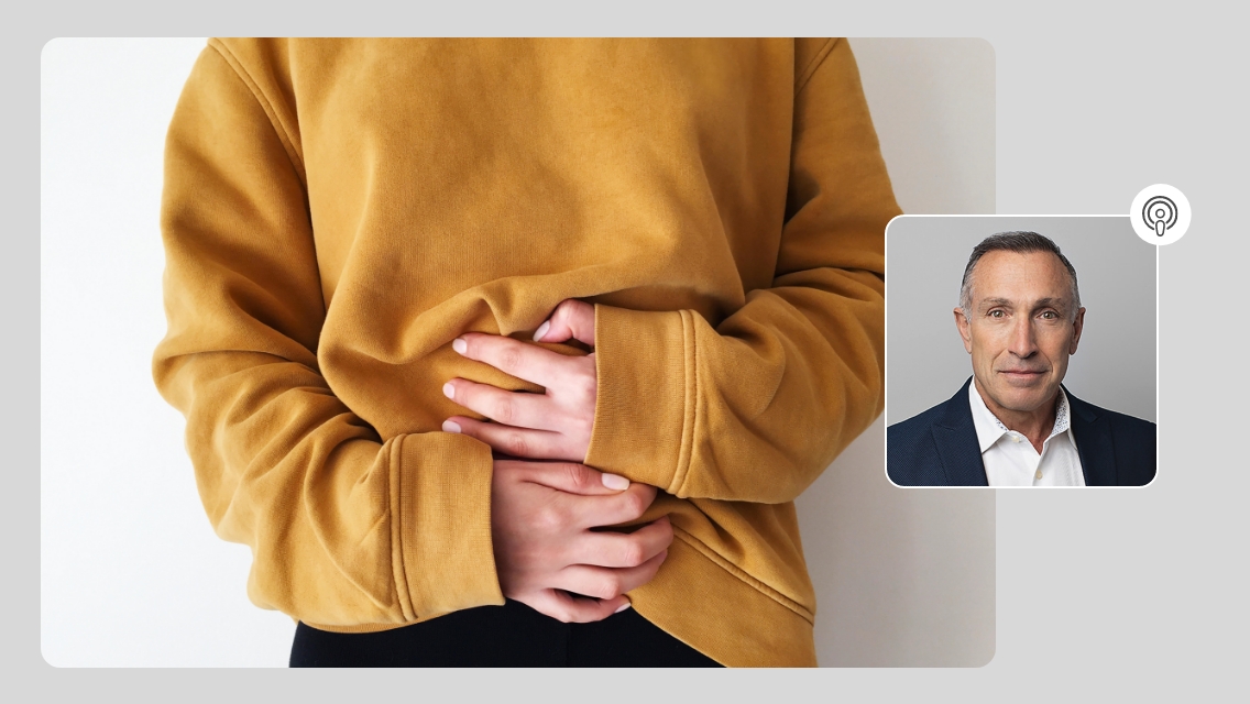 person holding their stomach