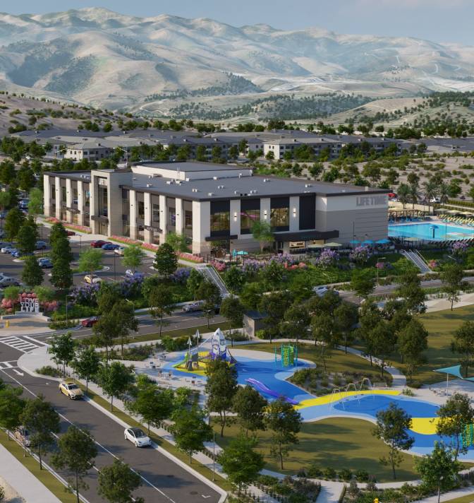 The exterior view of life time otay ranch club