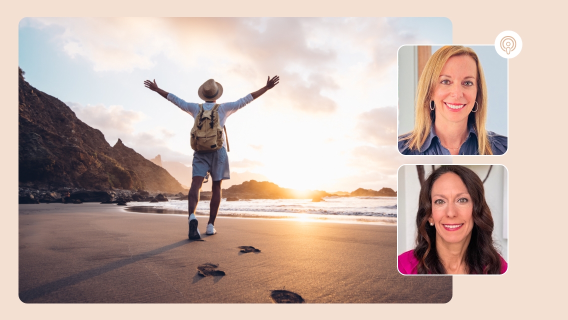 person walking on the beach