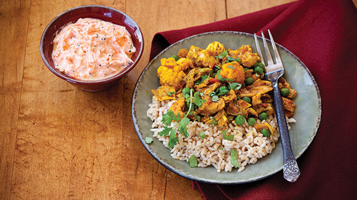 turkey curry and brown rice