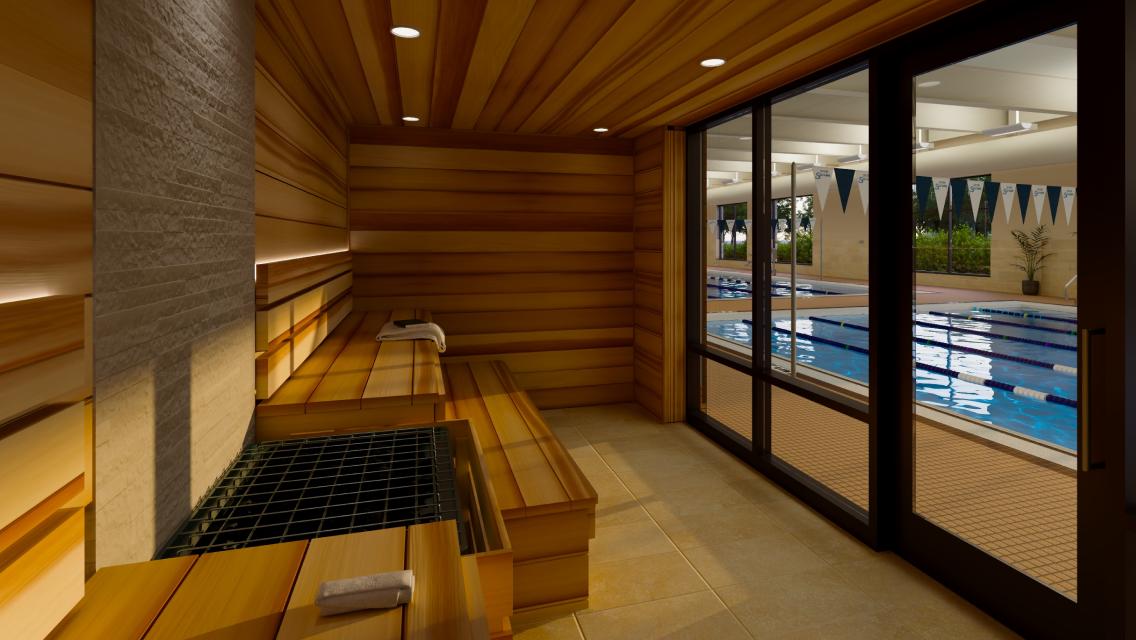 sauna at life time alston town center