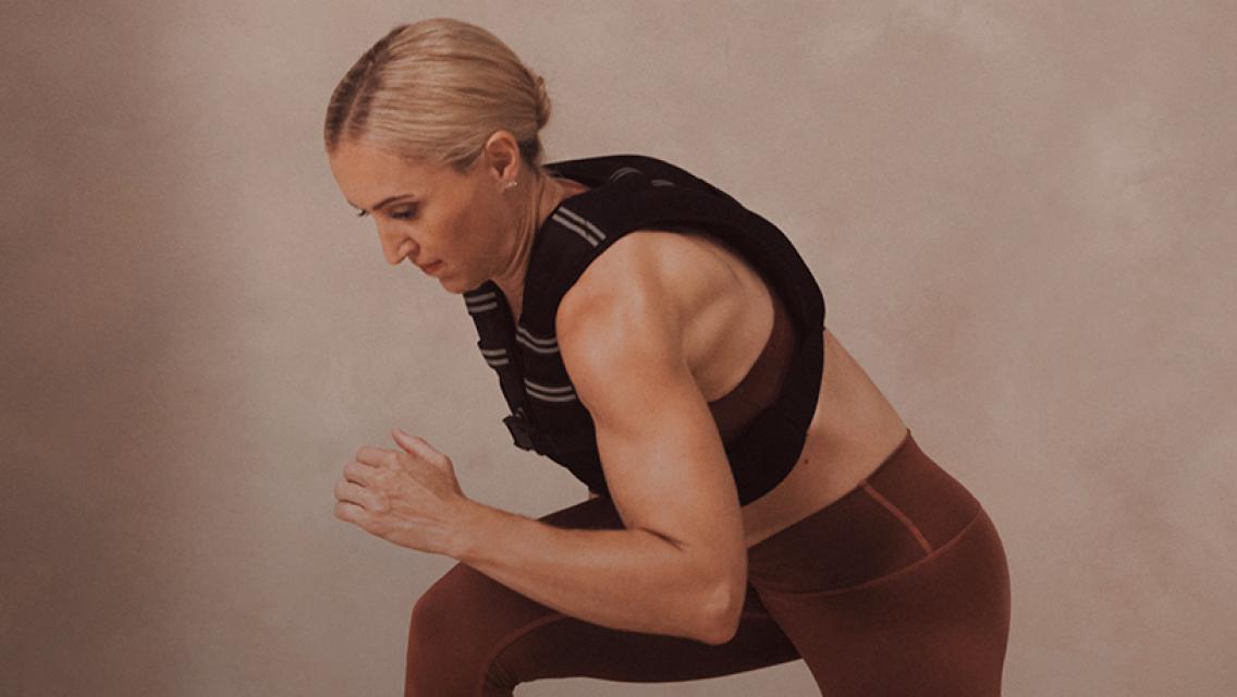 women with weighted vest on