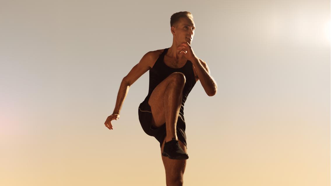 man doing workout move