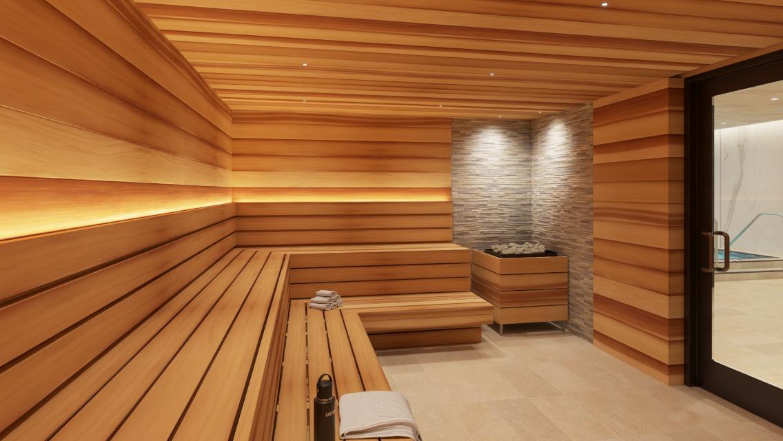 sauna at life time paradise valley