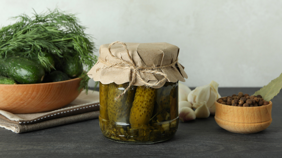 a jar of pickles
