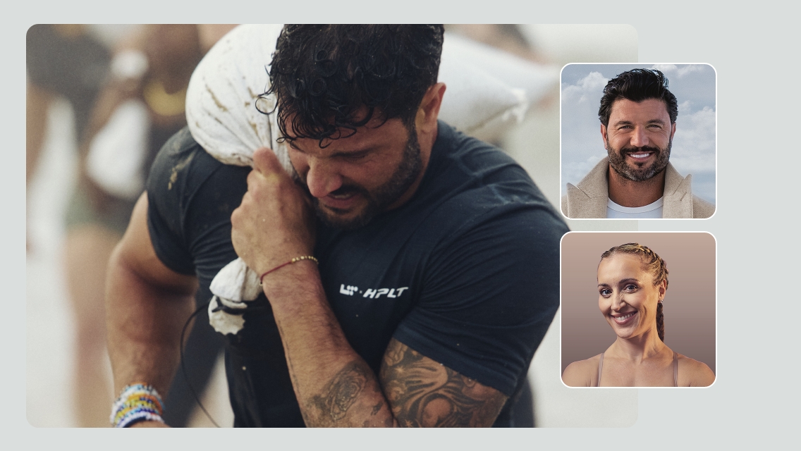 man with weight on his back