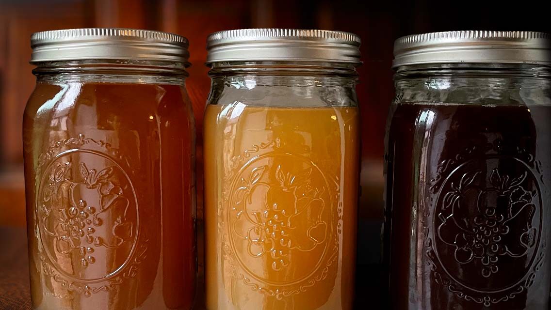 3 shrub starters in mason jars