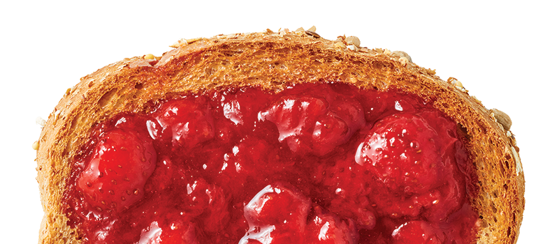 toast with strawberry jam