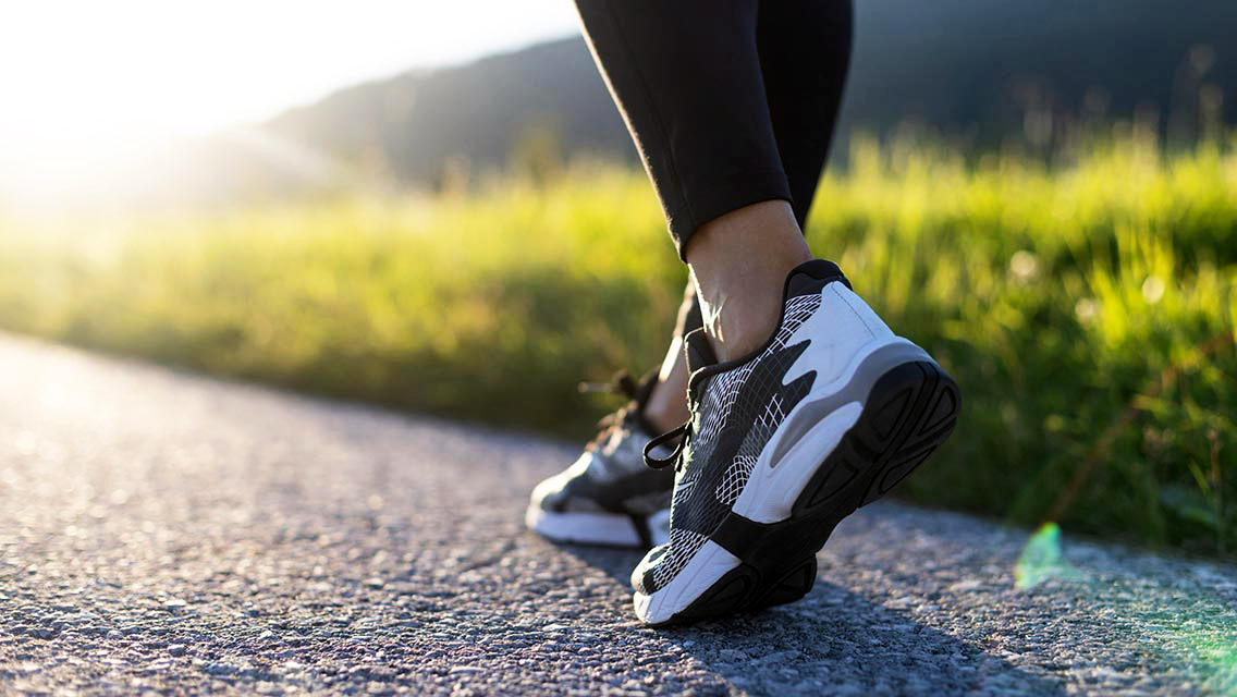 a person walking on a path
