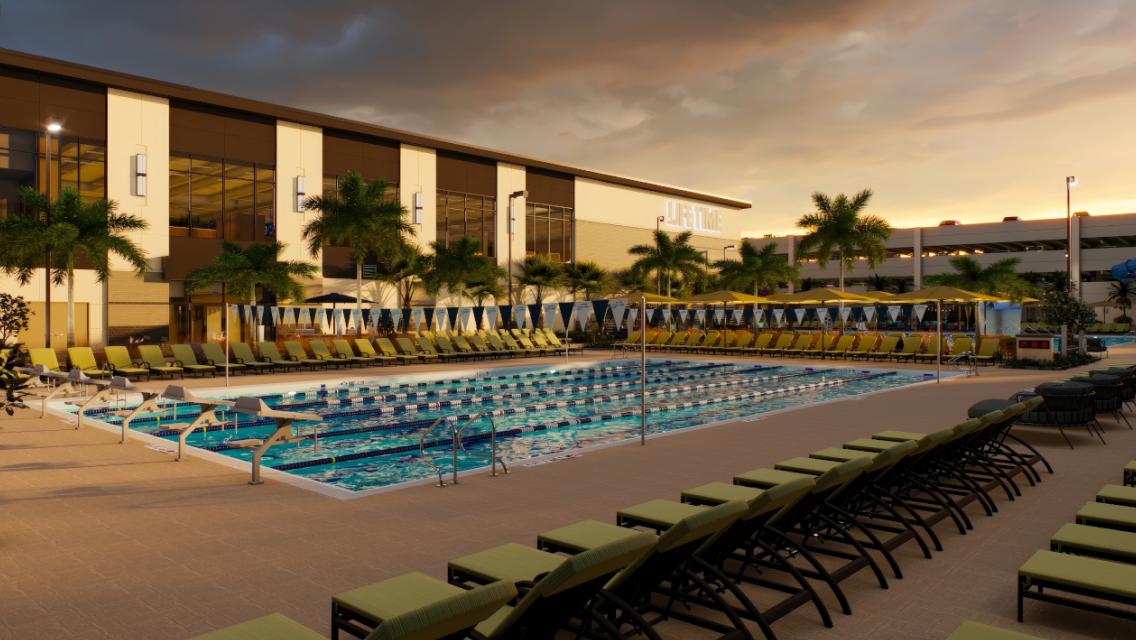 outdoor pool at life time winter park