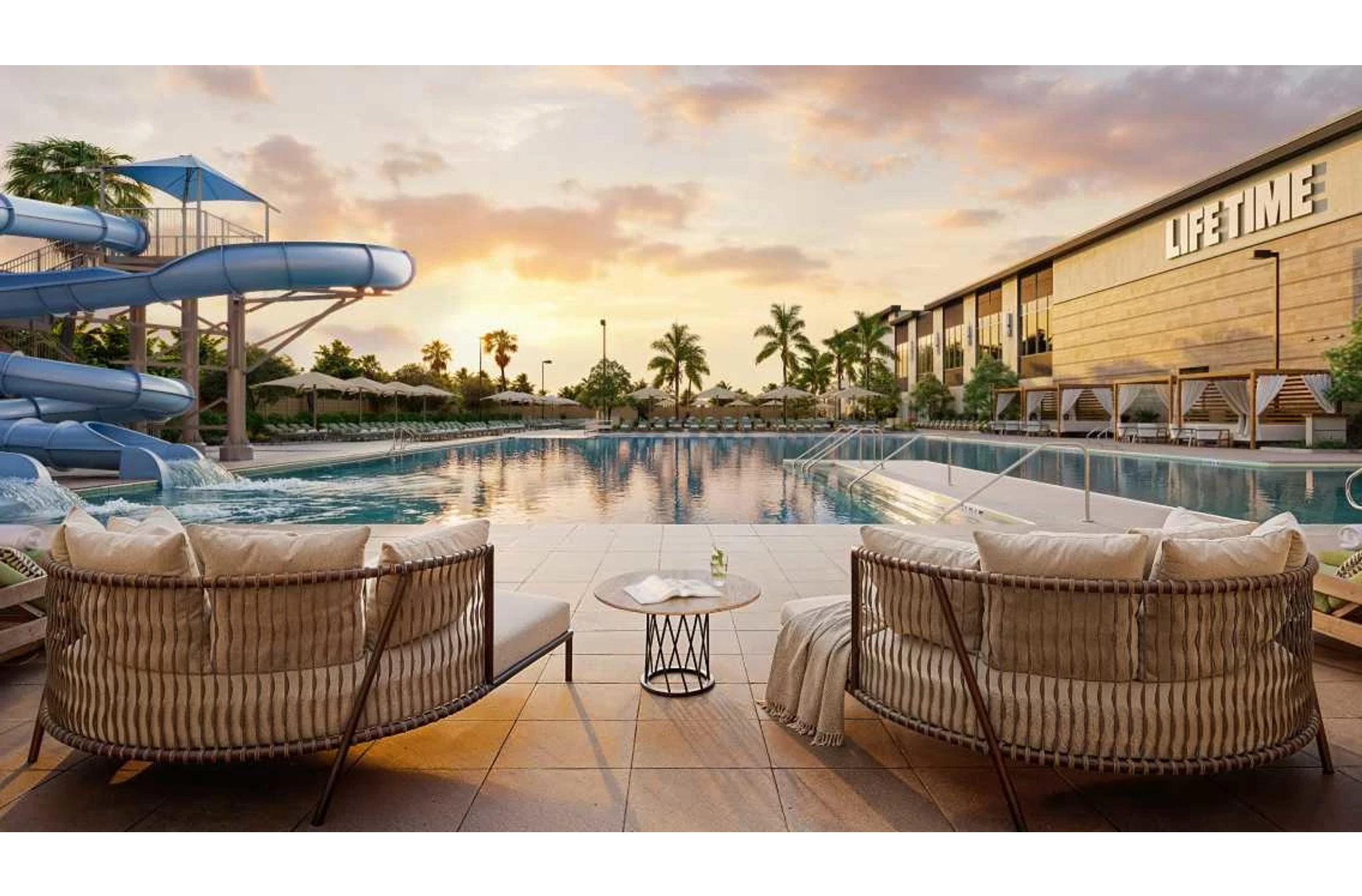 Pool side at Life Time Winter Park