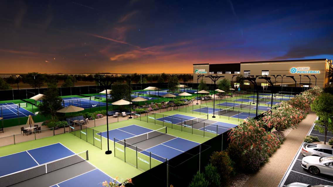 outdoor pickleball courts at life time ocotillo
