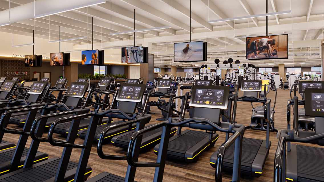 workout floor at life time ocotillo