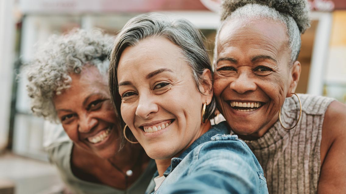 a group of senior women