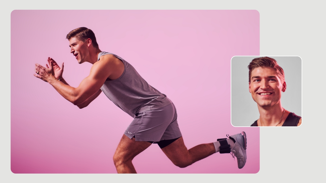 austin head doing a lunge