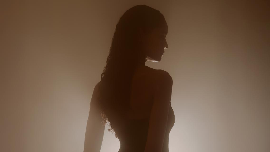 woman in steam room