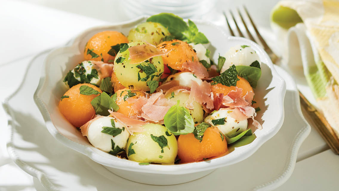 melon and prosciutto salad