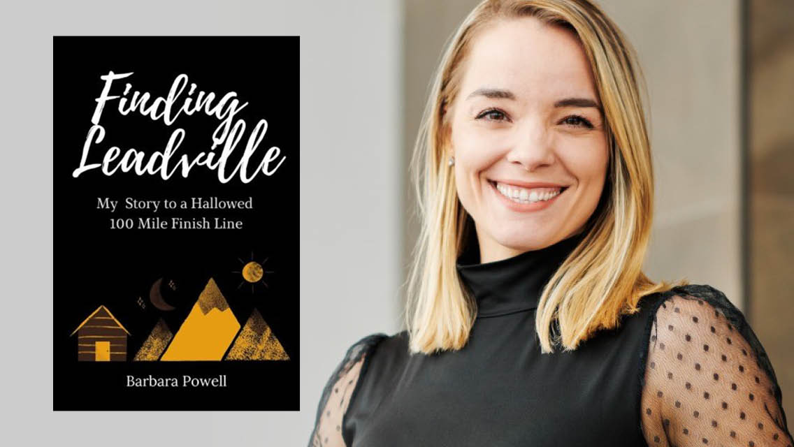 Barbara Powell and the cover of Finding Leadville