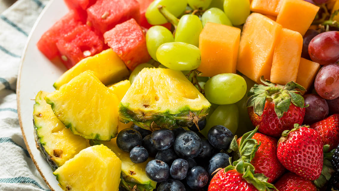 a plate of hydrating foods