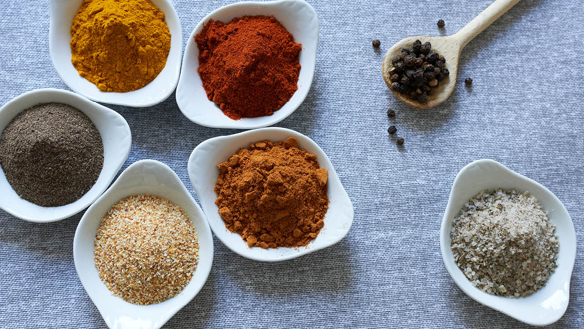a variety of spices