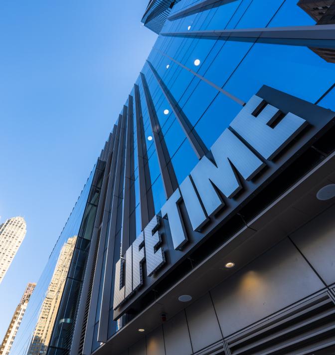 exterior of life time club