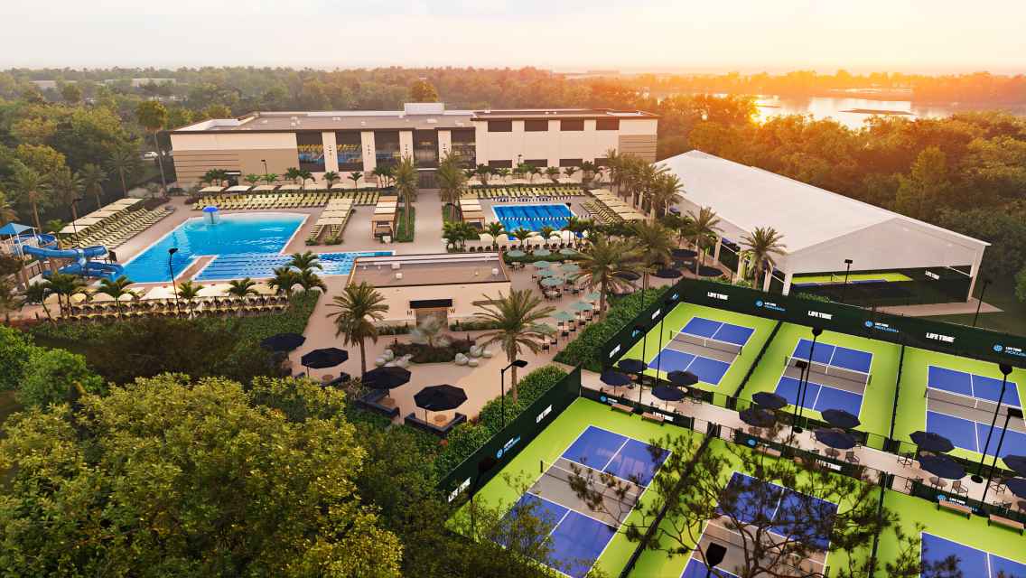 exterior aerial of life time lakewood ranch