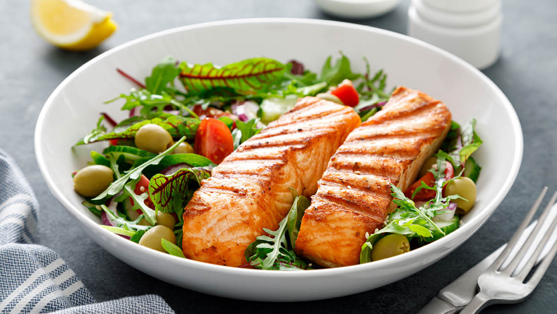 a salmon salad