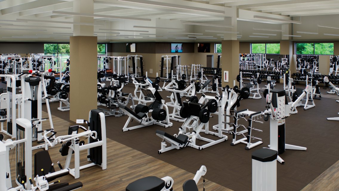 Workout floor at life time westfield.