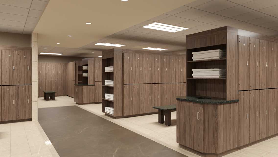 Locker room at life time castle pines.