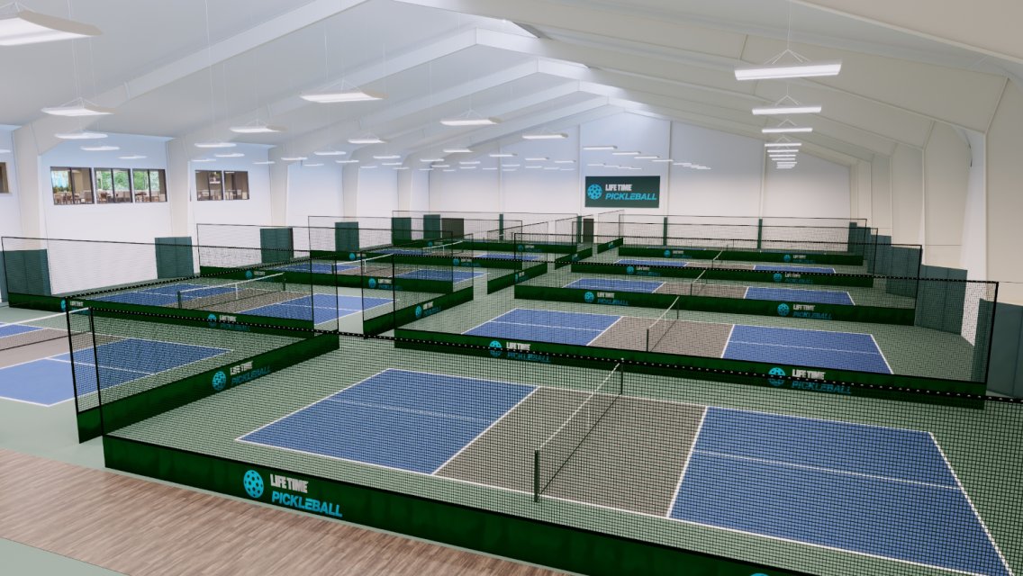 Life time dayton indoor pickeball courts.