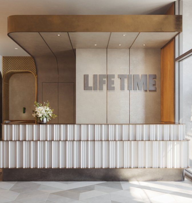 Front desk at life time bryant park.