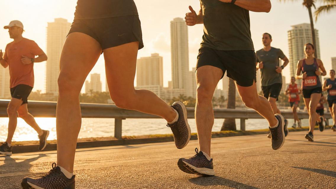People runnnig a race.