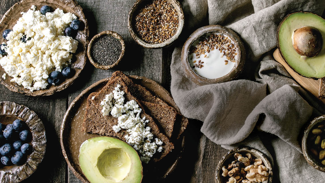 a variety of healthy foods