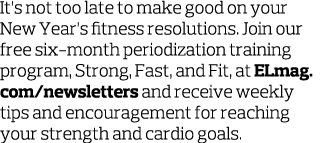 It’s not too late to make good on your New Year’s fitness resolutions. Join our free six-month periodization training...