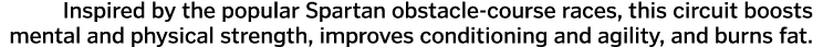 Inspired by the popular Spartan obstacle-course races, this circuit boosts mental and physical strength, improves con...
