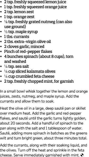•  2 tsp. freshly squeezed lemon juice •  1 tsp. freshly squeezed orange juice •  2 tsp. lemon zest •  1 tsp. ora...