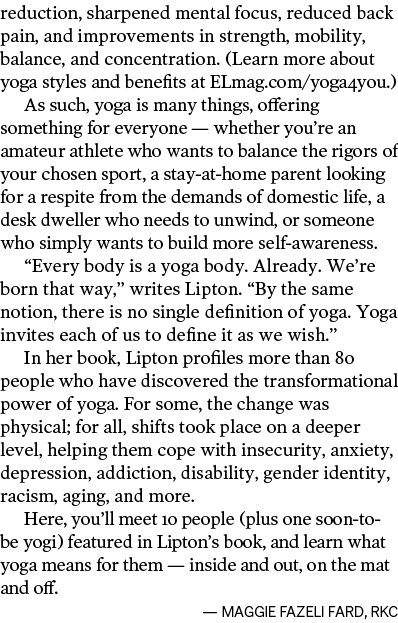 reduction, sharpened mental focus, reduced back pain, and improvements in strength, mobility, balance, and concentrat...