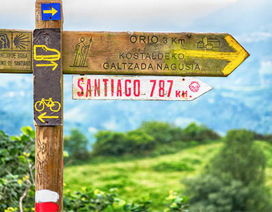 Signs on Camino de Santiago