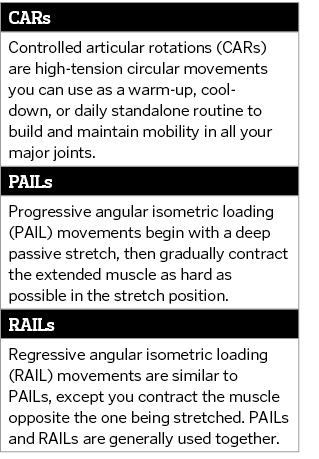 CARs Controlled articular rotations  CARs  are high-tension circular movements you can use as a warm-up  cool-down  o   