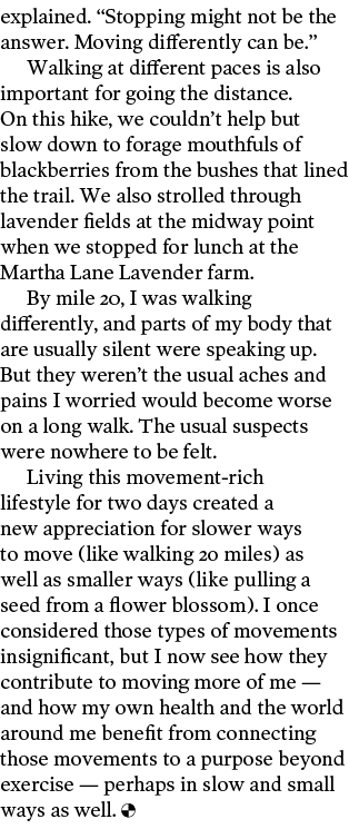 explained   Stopping might not be the answer  Moving differently can be   Walking at different paces is also importan   