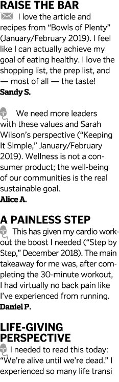 Raise the Bar  I love the article and recipes from  Bowls of Plenty   January February 2019   I feel like I can actua   