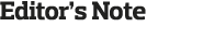 Editor s Note