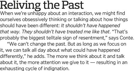 Reliving the Past When we re unhappy about an interaction, we might find ourselves obsessively thinking or talking ab   
