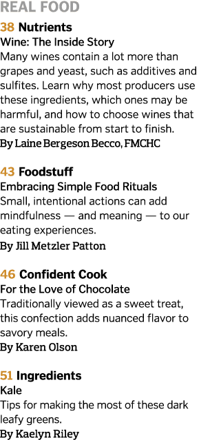 real food 38 Nutrients Wine: The Inside Story    Many wines contain a lot more than grapes and yeast, such as additiv   
