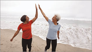 Mother and daughter high