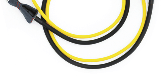 Colorful resistance bands isolated on the white background 