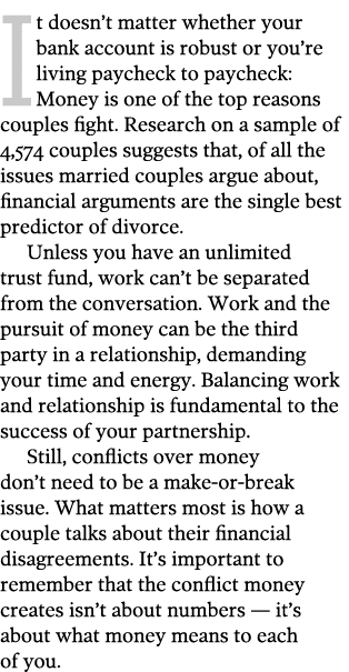 It doesn t matter whether your bank account is robust or you re living paycheck to paycheck: Money is one of the top    