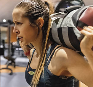 Asturias, Spain, woman working out in gym