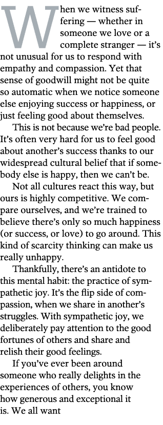 When we witness suffering — whether in someone we love or a complete stranger — it s not unusual for us to respond wi   