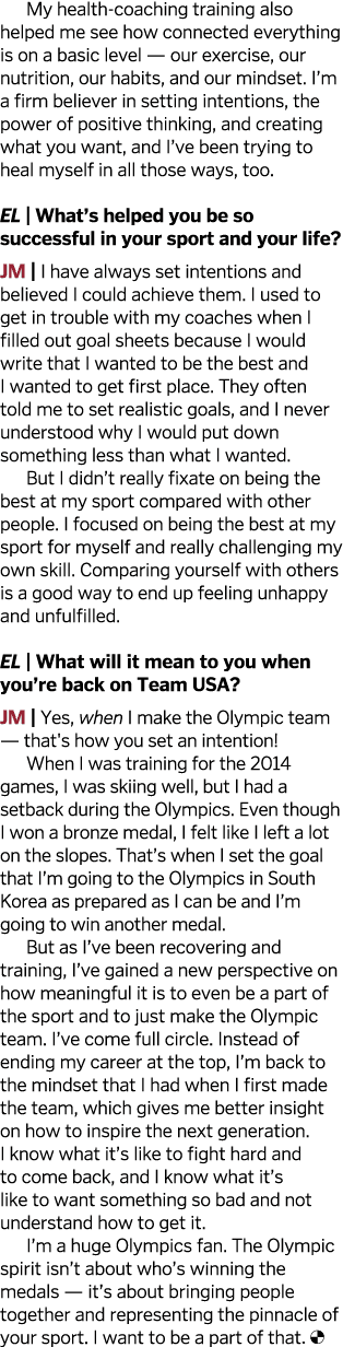 My health-coaching training also helped me see how connected everything is on a basic level — our exercise, our nutri...